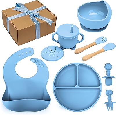 Urbazaar fournitures d'alimentation de sevrage pour bébés pour tout-petits (10 pièces), ensemble d'alimentation en silicone pour bébé | bol à succion pour bébé | ensemble d'ustensiles auto-alimentés avec cuillères, bavoirs, tasse et plaque d'aspiration pour bébé (bleu). DIAYTAR COTE D'IVOIRE se distingue par son engagement envers la satisfaction de ses clients. Avec une équipe de support dédiée et une politique de retour flexible, la boutique garantit que les clients sont satisfaits de leurs achats. De plus, la boutique propose régulièrement des nouveautés et des produits à la mode, ce qui permet aux clients de rester à la pointe de la tendance.