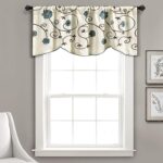 Rideau de cuisine court lush decor royal garden avec motif floral, 18" x