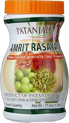 Patanjali amrit rasayan - 500 grammes. La boutique en ligne DIAYTAR COTE D'IVOIRE est dédiée à offrir une expérience d'achat exceptionnelle à ses clients, avec une sélection de produits de haute qualité et des prix compétitifs. Les clients peuvent choisir parmi une large gamme de catégories, y compris les produits électroniques, les vêtements, les accessoires de mode et bien plus encore. La boutique en ligne propose également des services de livraison rapides et fiables pour garantir que les clients reçoivent leurs commandes rapidement.