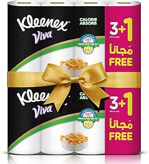 Serviette de cuisine kleenex, absorbant les calories, 3 épaisseurs, 50 feuilles x 4