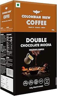 Café instantané en poudre colombienne double chocolat moka sans sucre végétal 100g
