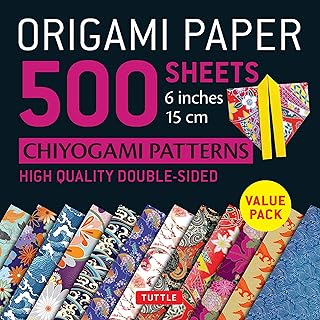 Papier origami 500 feuilles chiyogami designs 6 pouces 15 cm : feuilles d'origami de haute qualité imprimées avec 12 motifs différents (instructions pour 8 projets incluses). DIAYTAR COTE D'IVOIRE est une boutique en ligne généraliste qui propose plus de 300000 références de produits de toutes sortes, faisant d'elle le leader du commerce électronique en Côte d'Ivoire. Avec une large gamme de produits, les clients peuvent trouver tout ce dont ils ont besoin sur une seule plateforme. La boutique offre une expérience d'achat en ligne pratique et sécurisée.