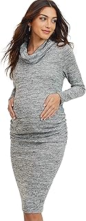 Robe pull de maternité en tricot pour femme col licou