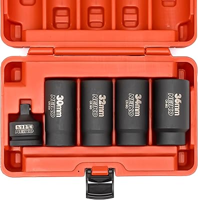 Niko 02530a douille dynamométrique profonde 1-2" | jeu de douilles pour essieu