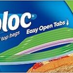 100 sacs ziploc seal top, languettes à ouverture facile, recyclables, technologie grip-n-seal