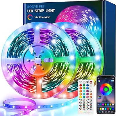 Bande lumineuse led bonfi pet 20 m (2 rouleaux 10 m), lumières led