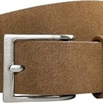 Ceinture pour jeans décontractée en cuir véritable et daim 1-1/2" (38 mm)
