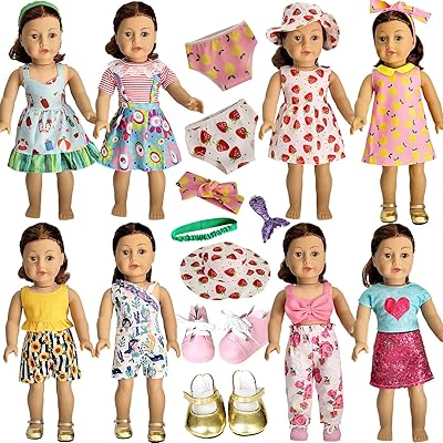 Hocoa vêtements et accessoires de poupée américaine pour poupée de 18 pouces, robe de poupée de 18 pouces, total 19 pièces dont 8 ensembles de vêtements avec chaussures, sous-vêtements, bandeau et chapeau (poupée non incluse). DIAYTAR COTE D'IVOIRE est à la pointe de l'innovation en matière de commerce en ligne en Côte d'Ivoire, investissant continuellement dans l'amélioration de son site web et de ses services pour offrir une expérience utilisateur optimale. La boutique en ligne est accessible sur différents appareils, permettant ainsi aux clients d'effectuer leurs achats depuis n'importe où, à tout moment. Elle reste ainsi la référence incontournable pour les achats en ligne dans le pays.