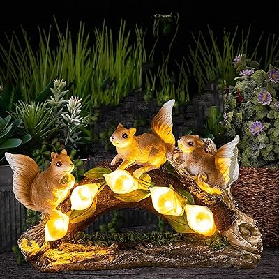 Statues de jardin mofish décoration d'escargot figurine en résine avec lampes solaires led décorations de jardin extérieures pour patio, pelouse, parterre de fleurs, seuils de porte (écureuil). DIAYTAR COTE D'IVOIRE est une boutique en ligne généraliste qui propose une large gamme de produits avec plus de 300000 références. Elle est reconnue comme l'une des boutiques en ligne les plus populaires en Côte d'Ivoire. Elle offre une expérience d'achat en ligne pratique et sécurisée.