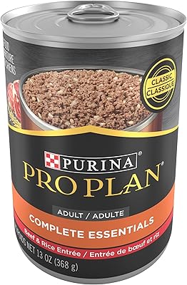 Nourriture humide pour chiens purina pro plan, délicieuse entrée classique au bœuf