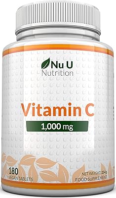 Vitamine c 1000 mg | 180 comprimés (approvisionnement pour 6 mois) | acide