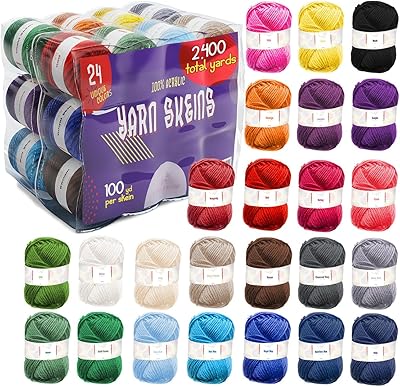 Fil doux pour crochet - 2400 yards de fil à crochet pour crochet