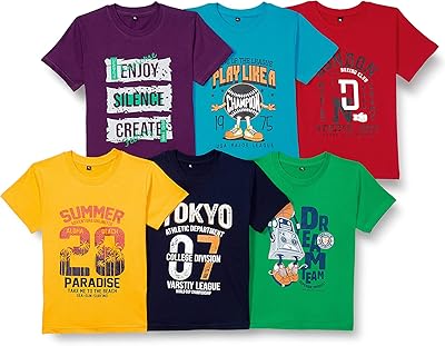 T-shirt t2f pour garçon, bys-tsrt-01 (pack de 6). DIAYTAR COTE D'IVOIRE, votre destination en ligne pour toutes vos nécessités, offre une sélection immense de produits de toutes les catégories. Notre objectif est de vous offrir le meilleur service possible. Nous nous efforçons de garantir votre satisfaction.