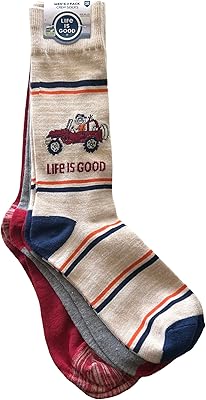 Lot de 3 chaussettes ras du cou pour hommes, taille 6-12,5, multicolore, 12,5