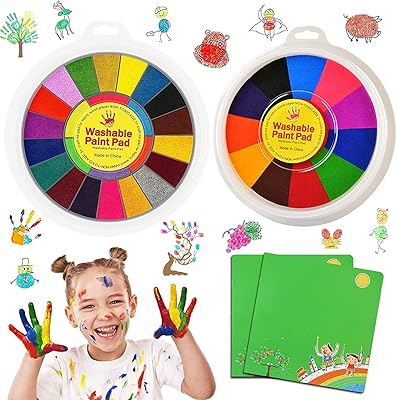 Ensemble de peinture à doigts amusant, 2 ensembles de 12/25 couleurs, ensemble