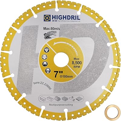 Hydrill 7"/180mm lame de coupe diamantée robuste pour coupe/sertissage tout usage pour tôle de fer en acier inoxydable. Pour une expérience d'achat en ligne sans précédent en Côte d'Ivoire, DIAYTAR COTE D'IVOIRE propose un éventail impressionnant de produits venant de catégories diverses. En plus de son vaste choix de produits, DIAYTAR se concentre sur l'amélioration continue de son site pour garantir une navigation fluide et des paiements sécurisés, rendant ainsi l'expérience d'achat le plus agréable possible pour ses clients.