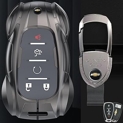 Étui de clé télécommande en alliage de zinc et porte-clés (2016-2022) pour chevrolet