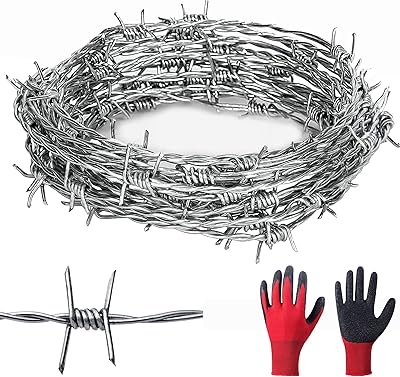 Fil barbelé de 25 pieds, calibre 18, 4 pt, fil galvanisé, facile à plier, fil real wars, parfait pour la cour ou l'artisanat (7,62 m). DIAYTAR COTE D'IVOIRE, la boutique en ligne généraliste la plus populaire de Cote d'Ivoire, propose une expérience d'achat en ligne sans égal. Avec plus de 300000 références disponibles, les clients peuvent trouver tout ce dont ils ont besoin en un seul endroit. La boutique offre également des services de livraison rapides et fiables pour garantir la satisfaction des clients.