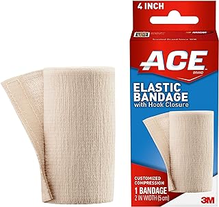 Bandage élastique ace de 4 pouces avec fermeture à crochet beige