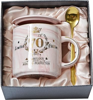 Cadeaux d'anniversaire 70e pour femmes - tasse à café vieillie à la perfection