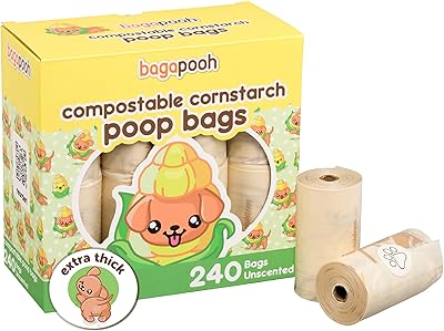 Sacs à crottes de chien compostables en vrac – 240 sacs à crottes de chien écologiques à base de fécule de maïs, 9 x 11 po – sacs à crottes extensibles, solides et bloquant les odeurs – sacs à crottes de chien avec certification de sac à crottes compostables par bagapooh. La boutique en ligne DIAYTAR COTE D'IVOIRE propose des produits de haute qualité à des prix compétitifs. Elle est équipée d'un système de paiement sécurisé et d'un service client de haute qualité. Elle est la référence pour les achats en ligne en Côte d'Ivoire.