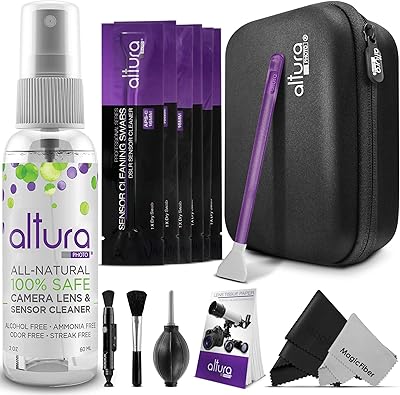 Kit de nettoyage photo altura pour appareil reflex numérique aps-c avec sac