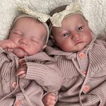 Poupées bébé reborn 19 pouces, poupées jumeaux reborn en silicone, corps lesté