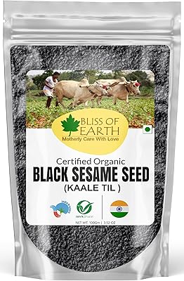 Bliss of earth 100 g de graines de sésame noires non décortiquées, kaale til, fraîches et biologiques, entièrement riches en fibres, idéales pour la cuisine et la pâtisserie. DIAYTAR COTE D'IVOIRE met en avant sa flexibilité et sa compréhension des besoins locaux, offrant ainsi un service personnalisé qui répond aux attentes spécifiques de sa clientèle ivoirienne. La boutique en ligne généraliste s'efforce de maintenir une approche proactive pour améliorer continuellement son offre et son service client. Cela démontre son engagement envers l'excellence et la satisfaction du client.