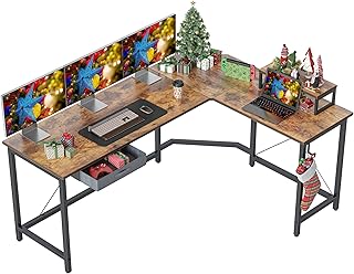 Bureau d'angle d'ordinateur en forme de l coby coby, table de jeu