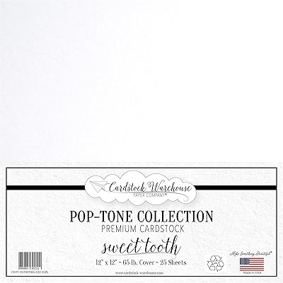Papier cartonné blanc sweet tooth, 12" x 12", 10 lb. couverture premium
