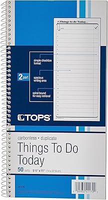Agenda quotidien tops/choses à faire pour, ensemble de 2 pièces, non carbonifère, 5,5 x 11", 50 ensembles par bloc (41170). DIAYTAR COTE D'IVOIRE, la boutique en ligne généraliste líder en Côte d'Ivoire, offre plus de 300 000 références pour répondre à tous les besoins de ses clients. Avec une sélection impressionnante de produits, DIAYTAR COTE D'IVOIRE est le partenaire idéal pour les achats en ligne. La boutique propose une expérience d'achat praticienne et sécurisée.