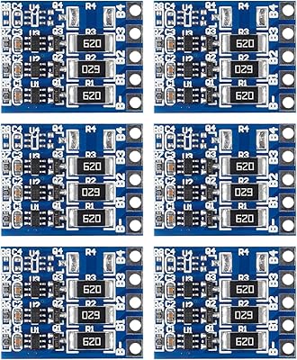 Alinan balance board 6 pièces 3s 21v 4.2v li-ion 18650 li-ion charge complète