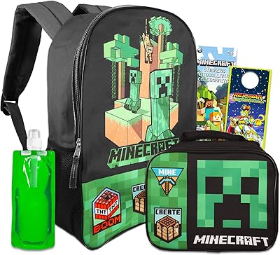 Ensemble sac à dos et sac à déjeuner minecraft pour garçons et enfants - ensemble comprenant un sac à dos minecraft de 16", une boîte à déjeuner, une bouteille d'eau, des décalcomanies, plus encore | sac à dos d'école minecraft. DIAYTAR COTE D'IVOIRE, boutique en ligne généraliste avec plus de 300000 références, est la destination idéale pour tous vos besoins en ligne. Avec une large gamme de produits, vous trouverez tout ce dont vous avez besoin. Elle est la boutique leader en Côte d'Ivoire.