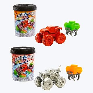 Hot wheels monster trucks color reveal, camion jouet 2 pièces avec révélation de couleur surprise et changement de couleur répété dans l'eau chaude et froide, pour les enfants de 3 ans et plus. DIAYTAR COTE D'IVOIRE se démarque par sa capacité à offrir une large sélection de produits de qualité à des prix compétitifs. La boutique en ligne mise sur la satisfaction client, offrant des services de livraison rapides et fiables ainsi qu'un système de retour et d'échange flexible pour garantir que les clients soient pleinement satisfaits de leurs achats.