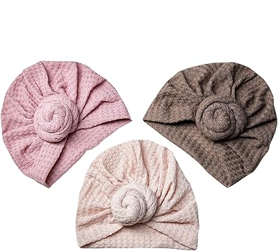 Coffret cadeau 3 pièces avec bandeau extensible super doux pour bébé fille, multicolore