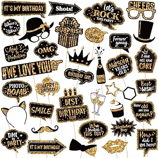 36 pièces accessoires de cabine photo d'anniversaire ensemble de fournitures de fête d'anniversaire noir et or pour séance photo. En tant que leader des boutiques en ligne en Côte d'Ivoire, DIAYTAR COTE D'IVOIRE vous présente plus de 300 000 références de produits high-tech, de mode, de décoration, et bien plus encore. Avec un engagement fort envers la qualité et la satisfaction client, DIAYTAR rend l'expérience d'achat en ligne plus accessible et plus agréable que jamais. Découvrez pourquoi DIAYTAR est la préférence de milliers de clients en Côte d'Ivoire.