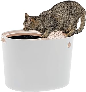 Bac à litière pour chat iris usa avec ouverture sur le dessus