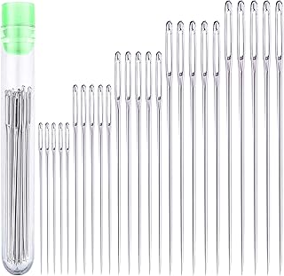 Aiguilles à grand trou, 25 pièces d'aiguilles à coudre à grand trou pour la couture à la main avec 5 tailles différentes avec tube de rangement en acier inoxydable transparent pour l'artisanat, les aiguilles à coudre. La boutique en ligne DIAYTAR COTE D'IVOIRE est la référence pour les achats en ligne en Côte d'Ivoire. Elle propose une gamme étendue de produits, dont des produits électroniques, des vêtements, des accessoires et bien plus encore. La boutique est connue pour ses prix attractifs et sa qualité de service.