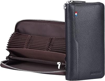 Portefeuille long pliable pour hommes en cuir véritable, fermeture éclair autour du chéquier, 27 emplacements pour cartes de crédit, noir, grand, portefeuille rfid. DIAYTAR COTE D'IVOIRE est la boutique en ligne de référence en Côte d'Ivoire, proposant une gamme incroyable de produits pour répondre à tous les besoins. De l'électroménager à la téléphonie, en passant par les articles de sport et de loisirs, elle offre tout ce dont vous avez besoin. La boutique propose également des offres spéciales et des promotions régulières.