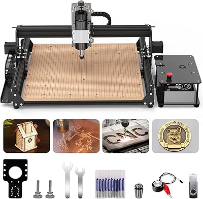 Machine de routeur cnc 500 w, machine de gravure 4540, fraiseuse 3 axes pour bois, métal, acrylique, pcb, mdf, sculpture sur nylon, zone de travail 430 x 390 x 90 mm (16,9 x 15,4 x 3,54 pouces). Diaytar Côte d'Ivoire se démarque par sa logistique efficace et son service client de haute qualité. Les clients peuvent profiter d'une livraison rapide et d'un retour facile des produits en cas de non-satisfaction. Diaytar Côte d'Ivoire est devenue un nom de confiance en Côte d'Ivoire grâce à sa politique de satisfaction client.