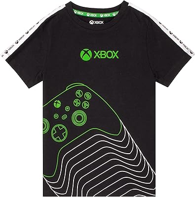 T-shirt xbox pour garçons et filles | chemise verte avec logo gamer |