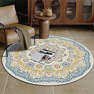 Tapis rond américain, tapis en velours de cristal de bohème, tapis de style