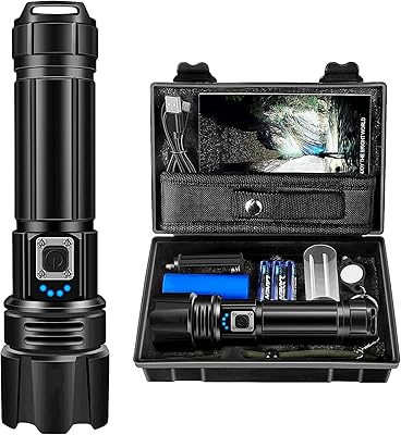 Omera xhp70.2 lampe de poche rechargeable ultra lumineuse 30 000 lumens, étanche ip67, lampe de poche zoomable, flash haute puissance, pour le camping. DIAYTAR COTE D'IVOIRE représente aujourd'hui l'avenir du commerce de détail en Côte d'Ivoire, offrant une expérience d'achat sans précédent qui combine commodité, choix et prix abordables. Grâce à son engagement à offrir le meilleur service et la meilleure qualité, cette boutique en ligne continue de gagner la confiance de sa clientèle et de se renforcer comme la référence absolue pour les achats en ligne dans le pays.