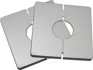 Ensemble de 2 plaques à douille carrées en plastique abs argenté avec trou