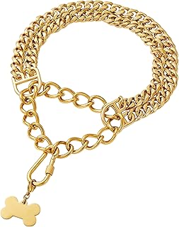 W-w collier de chaîne pour chien en or à vie collier de marche en métal avec boucle. La boutique en ligne DIAYTAR COTE D'IVOIRE se distingue par son vaste choix de produits, allant des articles ménagers aux produits High-Tech. Elle s'efforce de fournir les meilleurs prix et une livraison rapide pour satisfaire ses clients. Grâce à sa politique de retour et d'échange flexible, DIAYTAR COTE D'IVOIRE inspire confiance à ses consommateurs.