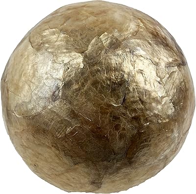 Boule de coquillage multicouche hywell or clair, boule de coquillage, boules en forme