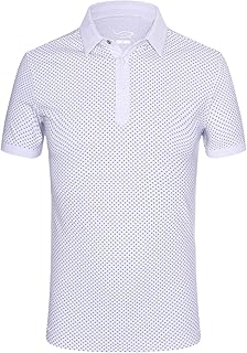 Polo performant pour hommes, coupe ajustée, chemise de golf extensible à manches courtes