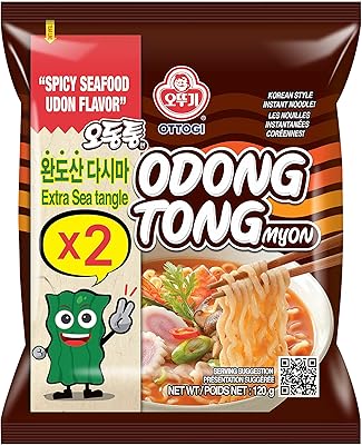 [ottogi] odongtong myon, nouilles instantanées à la coréenne ! saveur udon de fruits