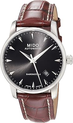 Montre pour homme mido mido-m86004188 montre automatique suisse analogique baroncelli marron