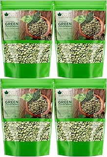 Grains de café vert arabica biologique bliss of earth, 4x250g